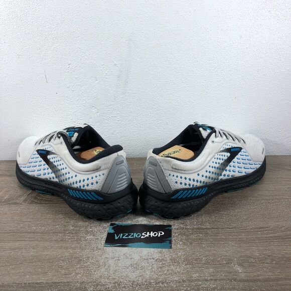 Brooks Adrenaline GTS 21 White Black Blue Running Men's 10 D Medium 1103491D190 - Picture 4 of 8